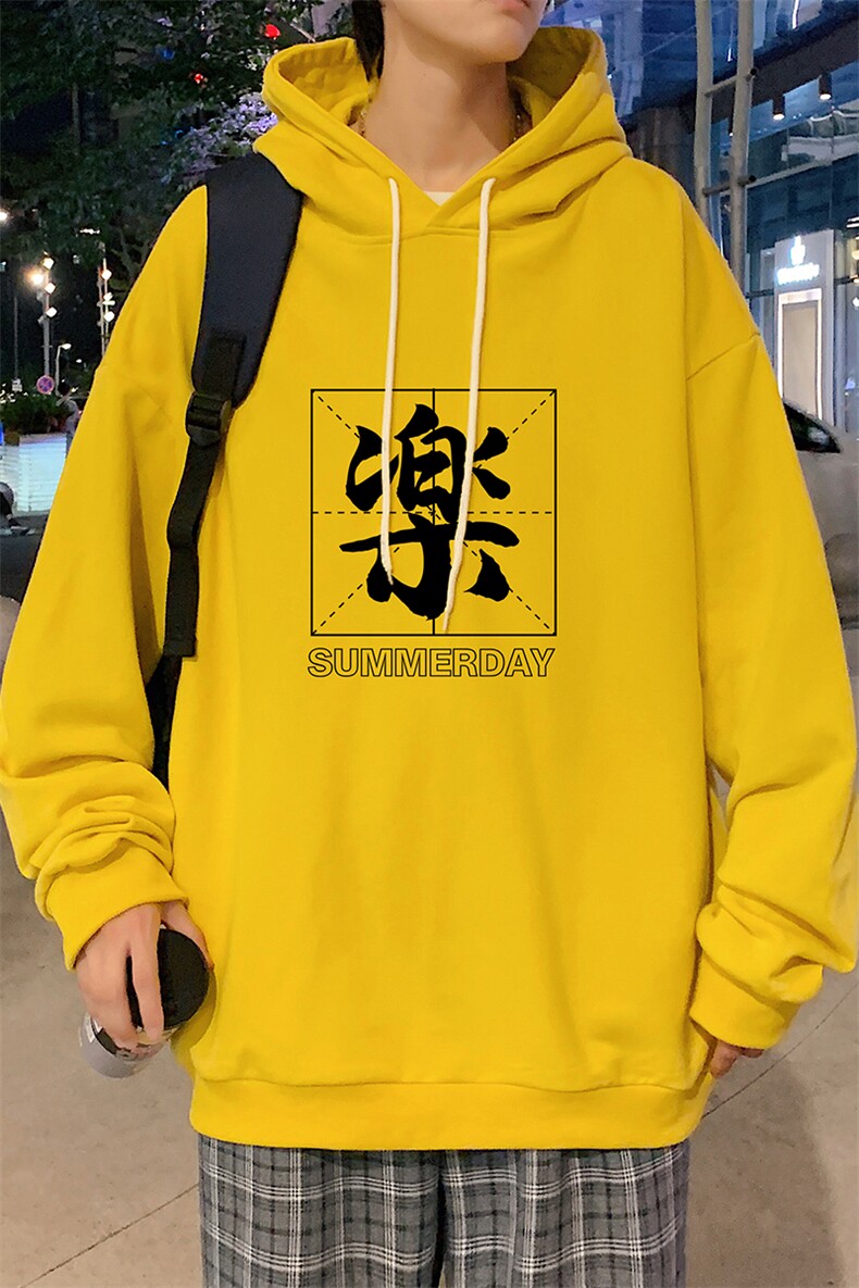 WY2197-P35加绒款-P40纯棉连帽卫衣男大码运动帽衫宽松薄外套男,男装卫衣,电商A040