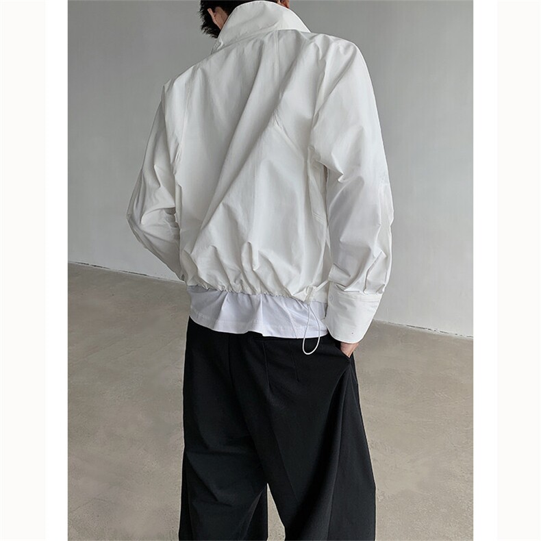 25春夏男大品质纯净版立领衬衫短款高尔夫老钱夹克JK86-P98,男装夹克,电商B288