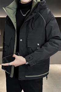 店主风 2025年连帽重工机能潮流帅气保暖羽绒服男YR6032-P215图片