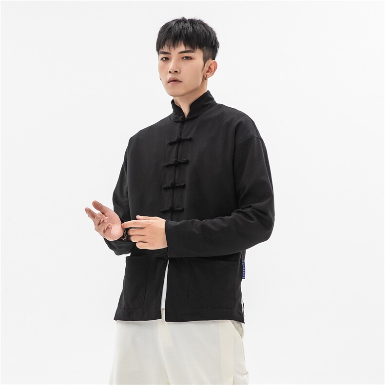 秋冬大码风夹克外套立领盘扣情侣中性唐装汉服朝 JK20/P135图片