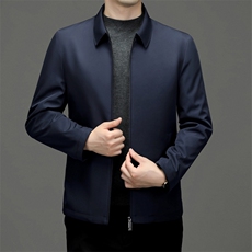 中年男士翻领纯色棉服冬季新款加厚保暖棉袄爸爸装商务休闲外套，男装棉衣，电商B212（原钱塘6029）