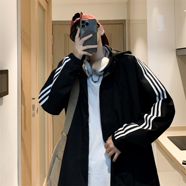 秋季潮流休闲男装连帽上衣2023新款运动夹克风衣男JK256-P48,男装夹克,星座308B-1