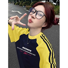 黄袖拼藏青