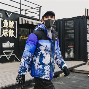 2020年冬季新款雪山潮流ins雪山保暖修身棉衣男DS-B293图片