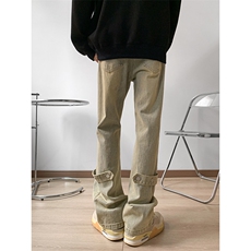 冬季美式ins高街vibe水洗加绒牛仔裤货号加绒K2316P70常规P55，男装牛仔裤，电商A063
