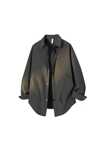 新款现货三分格衬衫男纯色长袖休闲开衫外套DSA157B-CS4564-特P43图片