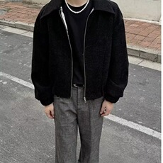 重磅粗花纱毛呢肌理质感水墨花短款外套男女秋季夹克外套，男装夹克，星座410-6（原星座1304-1）
