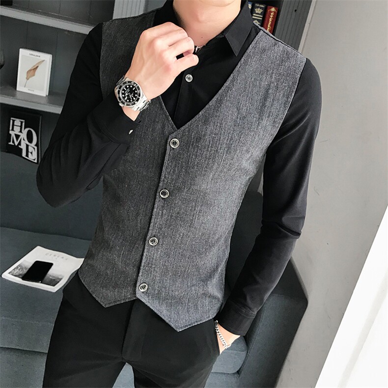 B216 CS41 P55 加绒P65 秋冬男假两件加绒衬衫 M-5XL 备大货图片