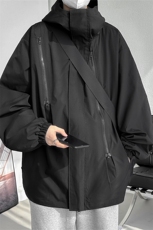 JK8008/特P50春装现货港风防水拉链冲锋衣男潮流夹克个性外套，男装夹克，电商A141