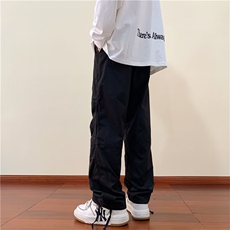 男款春秋新款美式机能防风防水侧边拉链工装冲锋休闲裤K04517-P40，男装休闲裤，星座308B-1