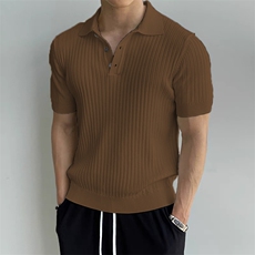 1506/QK030/P42夏季薄款纯色POLO衫男韩版潮流休闲翻领上衣服百搭，男装Polo衫，星座1506