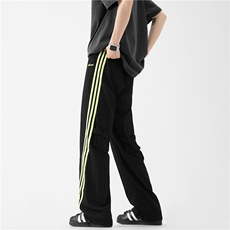抖音品质夏季新款三条杠运动休闲宽松冰丝裤B315-K24222-p55控78，男装休闲裤，电商B315