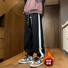 黑色束脚加绒