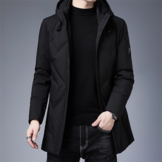 羽绒服男2023年新款冬季连帽保暖上衣中年爸爸装加厚休闲男士外套，男装羽绒服，电商B212（原钱塘6029）