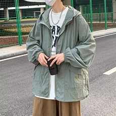 2023港风文艺连帽防晒衣男夏季宽松潮流夹克，男装夹克，星座716-3
