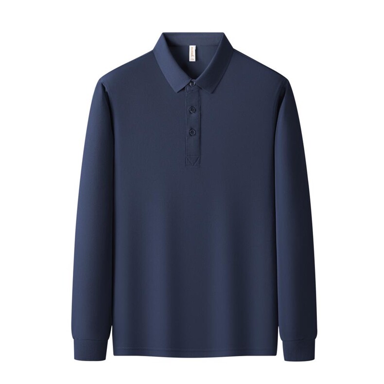 品质男士秋季长袖Polo衫220克水柔棉经典白色设计舒适透气,男装Polo衫,玖雅羊绒