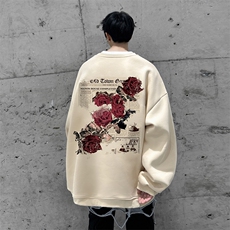 抖音供货、复合重磅360克现货圆领卫衣宽松D223A-YL2340-特P28，男装卫衣，电商019-1