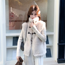 【新款】皮毛一体羊羔毛马甲外套2C131-710-P175K258，女装马甲，2C131