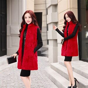 中长款 连帽 韩版 百搭 时尚 气质 休闲 优雅 甜美 修身 皮草 无袖 2020年冬季,女装皮草,央宝儿