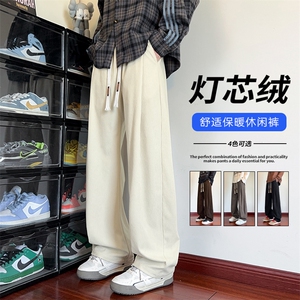 高品质重磅灯芯绒300g美式潮流男大码休闲弯刀裤K24081-特P30控58图片