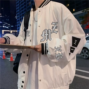 男秋季外套潮牌街头棒球服美式复古外套男J226P40图片