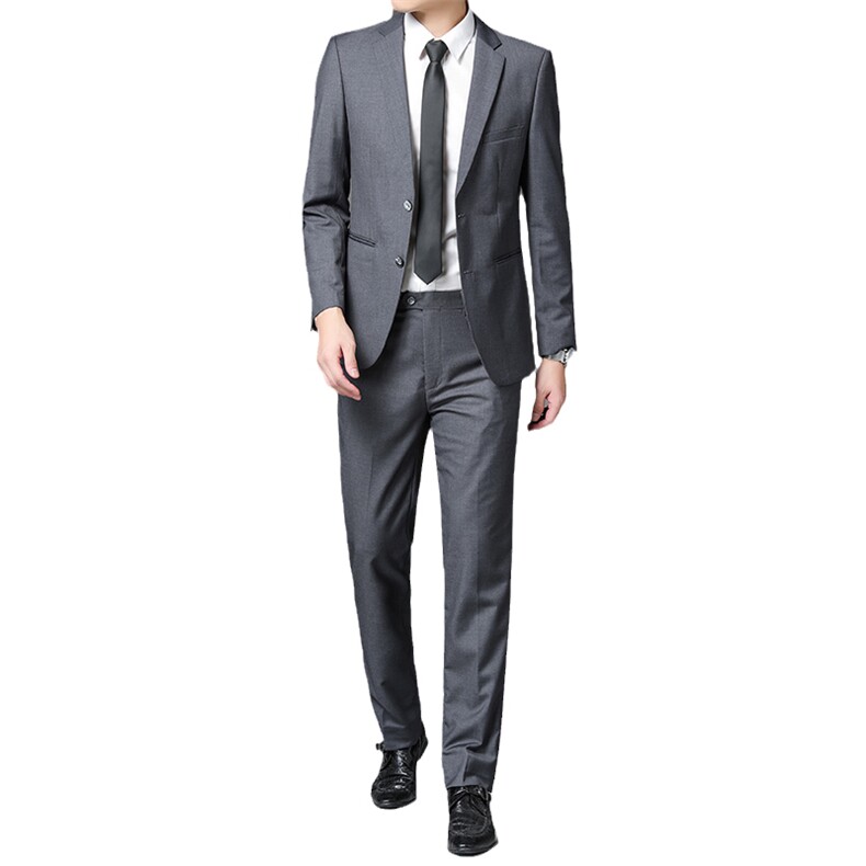男装中青年纯色上衣潮2023新款春季西服男士外套上衣套装,男装西服套装,电商B212（原钱塘6029）