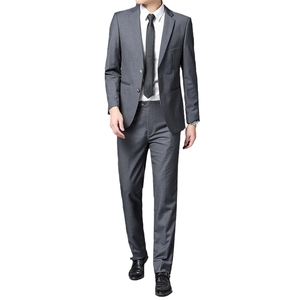 男装中青年纯色上衣潮2023新款春季西服男士外套上衣套装图片