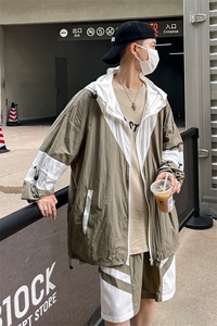 夏季防晒服套装 运动风拼色时尚防晒衣夹克衫男 XZ514-2-1609-P98图片
