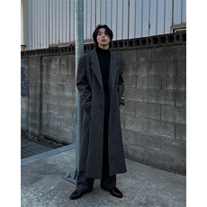 （加棉）韩系中长款呢子大衣cleanfit过膝加长风衣外套Y988-P125，男装风衣，星座1004-3