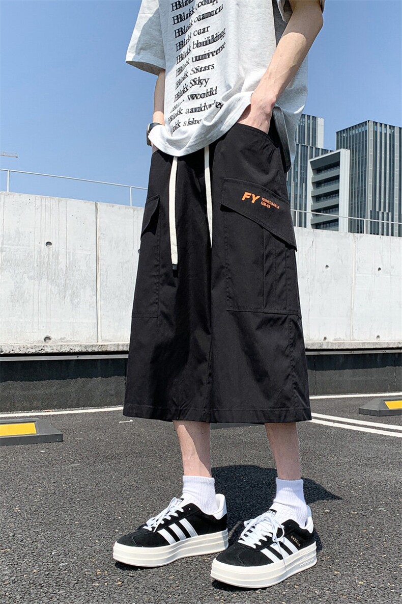 夏季新款潮牌休闲工装短裤男大码宽松七分运动中裤902特批30控58,男装牛仔裤,电商C305A