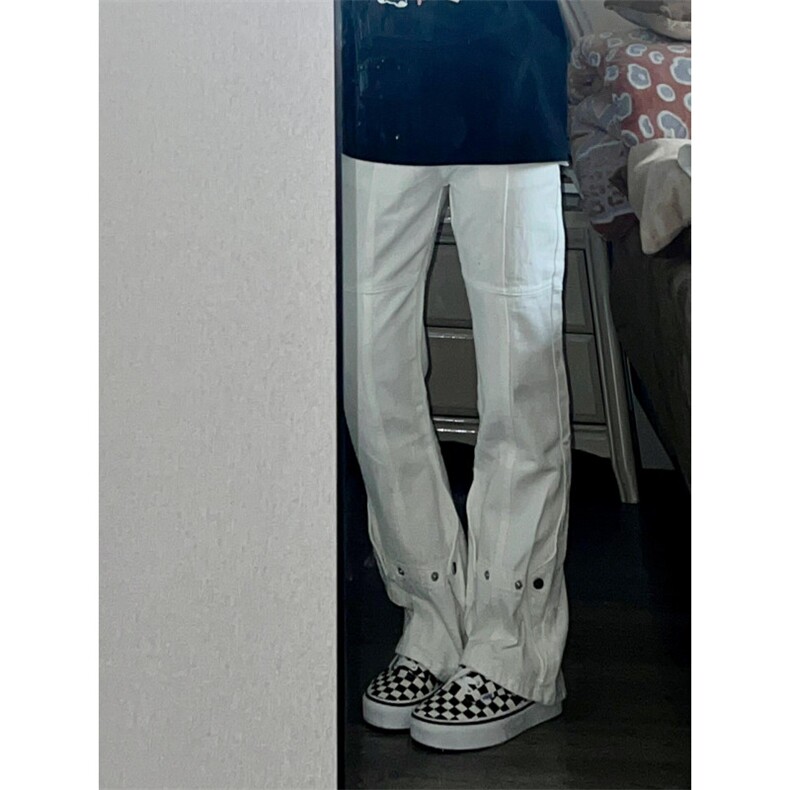 cleanfit白色牛仔裤男美式高街vibe裤子直筒微喇裤C112-P50,男装牛仔裤,星座1007（原301D）