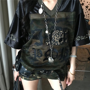 慵懒新款短袖t恤女休闲夏季美式辣妹正肩显瘦短款上衣ins图片
