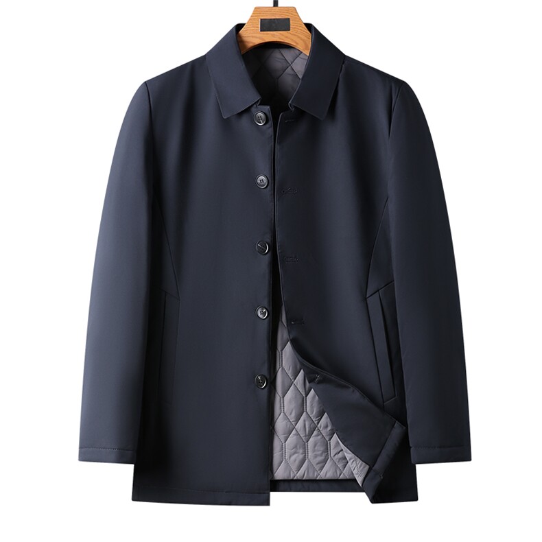 冬季中年纯色棉服冬装中年男翻领棉服爸爸外套HPN8388-P200图片