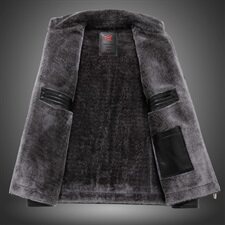 8807/P110爸爸加绒皮衣外套冬装加绒加厚保暖皮衣老服男装老年装，男装皮衣，星座1216（原钱塘722）