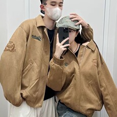 现货美式复古格纹腰带弯刀休闲裤女刺绣设计阔腿慵懒宽松长裤，男装休闲裤，星座506A