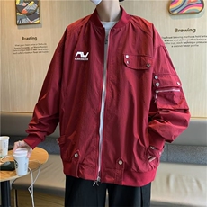 情侣秋季美式Vibe复古翻领牛仔外套男夹克休闲潮牌JK06597-P70，男装夹克，星座308B-2