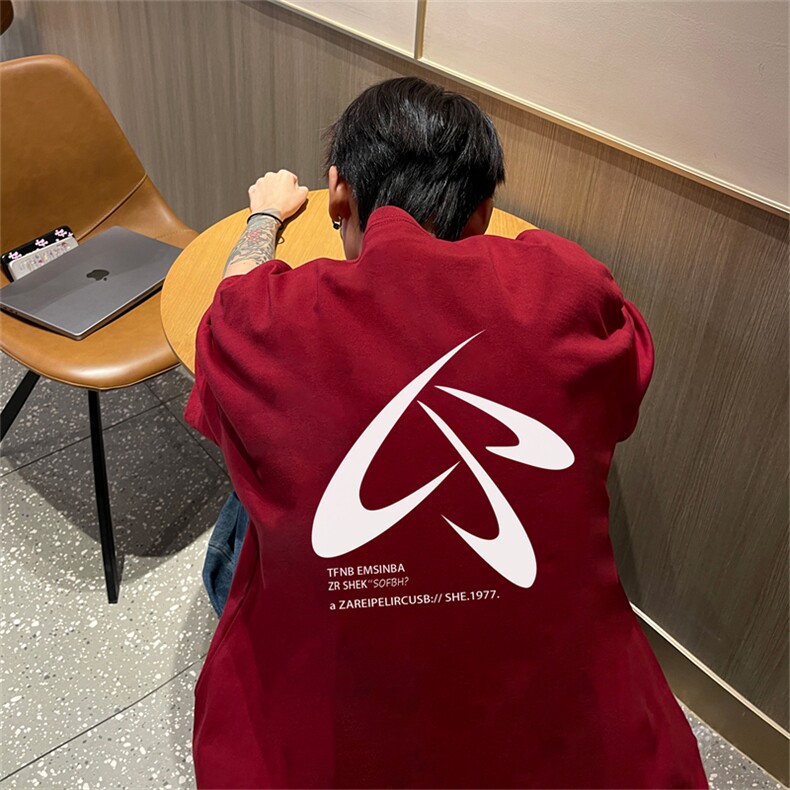 220g纯棉美式夏季短袖t恤男DT406-特批19 控38图片