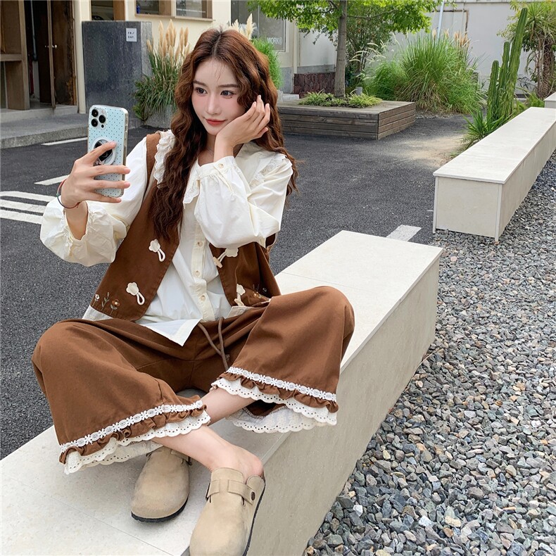 【档口有货】春装5569马甲两件套P165K248衬衫三件套P215K318,女装套装/套裙,2D112
