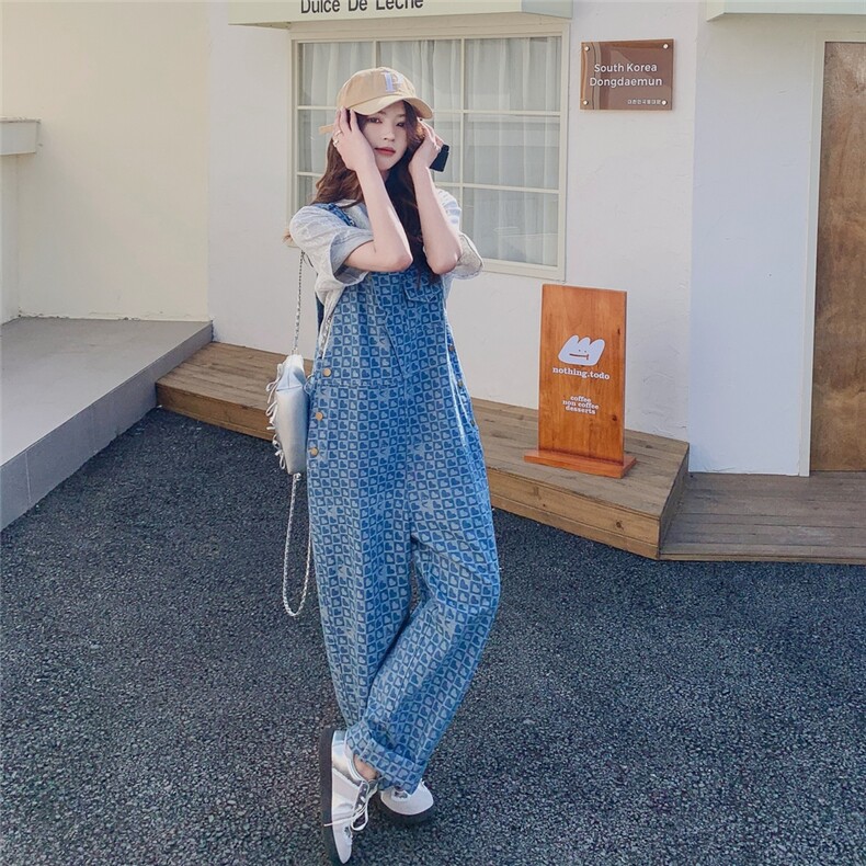 现货-夏季新款时尚休闲爱心背带裤203-8902-135-198，女装连体裤，帛锦泉