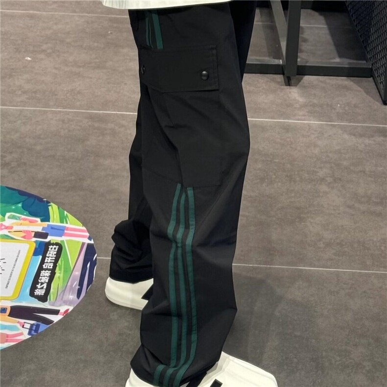 D51-P45冲锋裤男美式新款百搭宽松户外防水登山裤微喇裤-网图现货图片