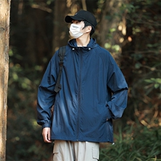 美式高街潮牌连帽防晒衣潮流宽松休闲上衣A161-2360-P40，男装防晒衣，电商A161