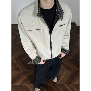 JK005-TP68美式百搭短款机车夹克外套图片