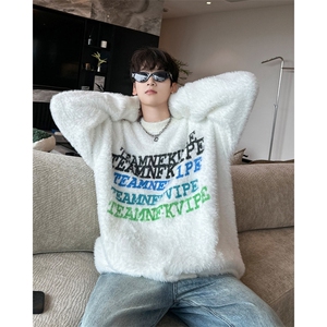 B370P58秋装水貂绒男装毛衣保暖加厚打底衫男装上衣图片