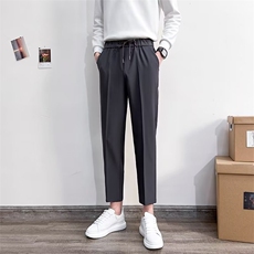 2024春季韩版宽松锥型裤子新款韩版百搭休闲小西裤长裤K5894-P38，男装休闲裤，星座512-2