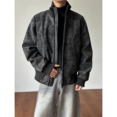 90白鸭绒羽绒服加厚扎染复古休闲皮衣夹克D54142-TP135不，男装夹克，电商A102