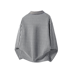 加绒加厚卫衣千鸟格长袖t恤polo打底衫504-T503-特P28（加绒P33）图片