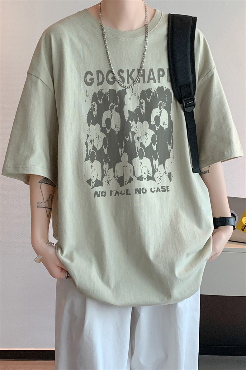 已注册/夏季内景纯棉日系青年宽松短袖T恤男潮流打底DT00093/P25,男装T恤,电商B316