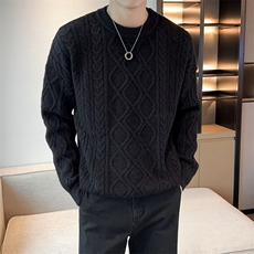 2024秋冬季新款毛衣男圆领上衣服针织打底衫潮牌男士外套MY04，男装针织衫/毛衣，星座1116A-2（原606A-1）