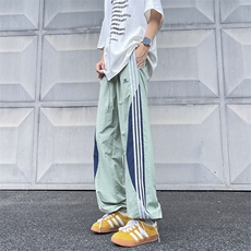 2024年夏季新款港风日系复古塔丝隆拼色拉杆休闲裤insZK3568-P40，男装休闲裤，星座313A(原308A-2)