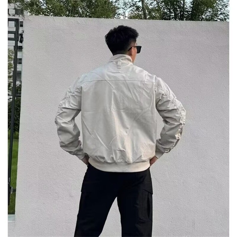 秋冬痞帅美式象牙白立领夹克棉服外套男加厚休闲棉衣冲锋衣户外潮,男装棉衣,星座1210-1